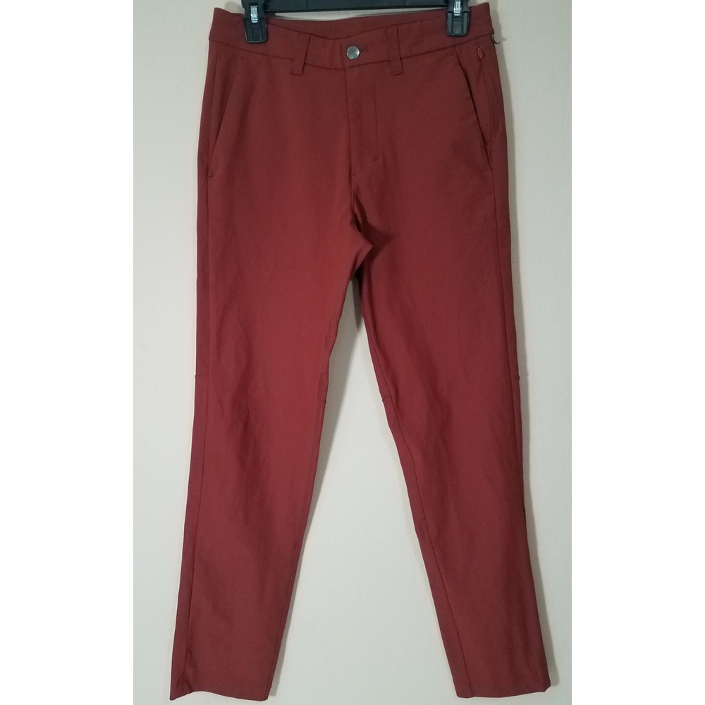Lululemon‎ ABC Pants Men size 28 Warpstreme LM5AF2S Red Burnt Orange FLAW